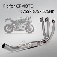 Fit for CFMOTO 675SR 675R 675NK Motorcycle Exhaust System Muffler Modify 675SRR Exhaust Escape Front