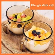 [GHN] Set of 2 Amber Glass Cups with Handles - Amber Cups Set of 2 470ml/1 piece