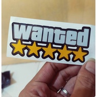 5 in GTA San Andreas Wanted star sticker, viral motorbike sticker