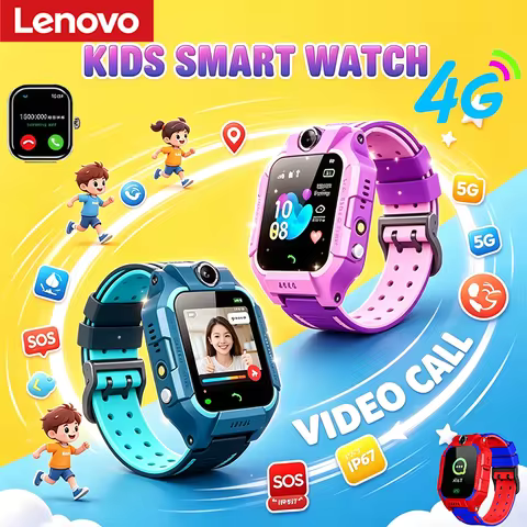 Lenovo 2027 5G Children Camera Smart Watch VideoSIM Card Waterproof SOS GPS Location Call SOS Kid Wa