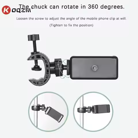 1pc Phone Holder Mount Stand Microphone Stand Mount Tripod Phone Bracket Mobile Cell Support Clip Fo
