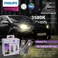 Philips Ultinon Weather Vision LED Headlights H1 H3 H4 H7 H8 H11 H16 HB3 HB4 HIR2 3500K Warm White Pack of 2 LED Bulb