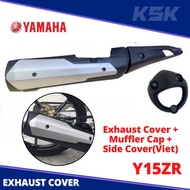 Exhaust Cover Y15ZR(Vietnam)-Silver/Carbon/Black (Ekzos Cover Y15)(Muffler Cap Y15)(Use for Exhaust 