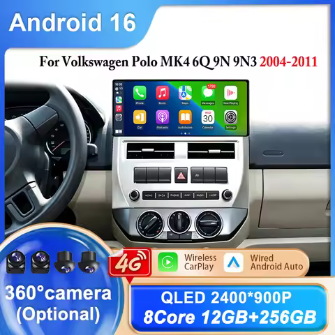 Android Carplay Monitors For Volkswagen Polo MK4 6Q 9N 9N3 2004 - 2011 Android Car Multimedia Player