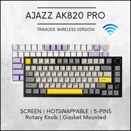 [READY STOCK] Ajazz AK820 PRO 75% Layout Keyboard With Knob Screen Full Kit 81 Keys Mechanical Keybo