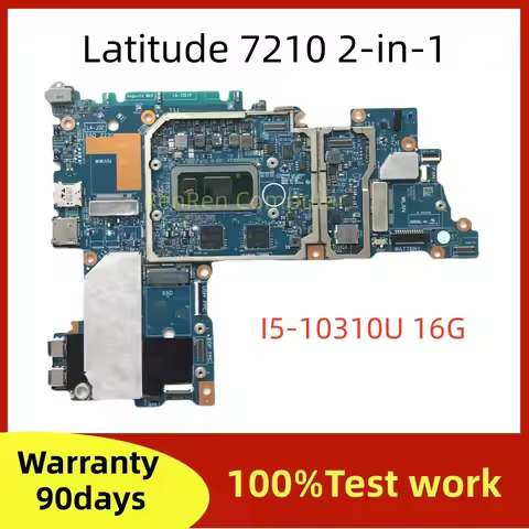 FDV20 LA-J321P For DELL Latitude 7210 2-in-1 Laptop Motherboard CN-0481H7 481H7 With i5-10310U CPU 1