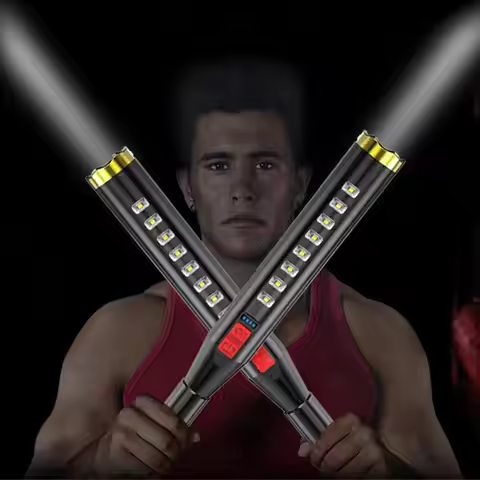 Tactical Flashlight Self Defense Torch Waterproof Baseball Bat Flashlights Light Portable Rechargeab