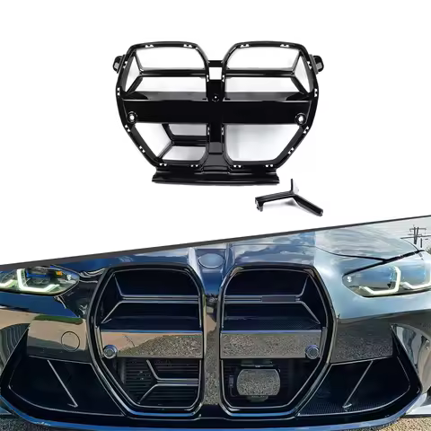 Gloss Black M3 M4 Front Bumper Kidney Grill for BMW G80 M3 & G82 / G83 M4 2021-2022