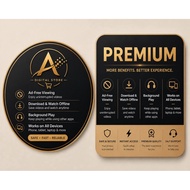 YT Premium Logo Stickers labels for all dev youtube
