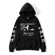 Serial Experiments Lain Hoodies Mens Japan Anime Printed Pullovers Manga Cartoon Gothic