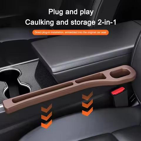 1 Pair Car Seat Gap Storage Strips, Leak-proof Design Prevents Debris from Falling and Can Store Sma