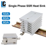 ☇△✽ New Aluminum Heat Sink DIN Rail Mounted For Single Solid State Relay40A 50A 60A 80A SSR Raditor