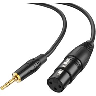 3.5mm to XLR Cable, 3 Feet Balanced XLR Female/Male to 3.5mm Male Stereo Microphone Jack