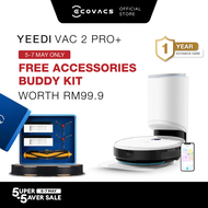 Ecovacs Yeedi vac 2 pro / vac 2 pro+ Self Empty Station Robot Vacuum | Oscillating Mop | 3000Pa Suction | 4 hrs RunTime | Auto Suction Boost | 3D Obstacle Avoidance [1 year warranty]