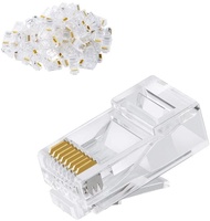 Hotdeal 100pcs OEM Cat6 RJ45 Modular Plug / Cat6 RJ45 Connector Solid Wire and Standard Cable, Trans