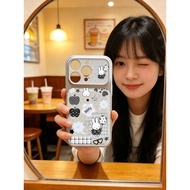 New personality minimalist style black and white rabbit iPhone case 16/16 Plus/16 Pro