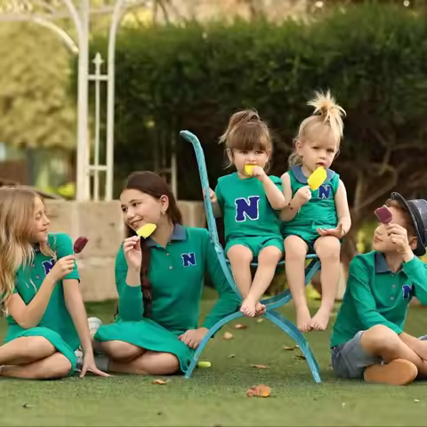 2026 Mali's SS Green Polo Collection Children Girl Dress Kids Boys T-shirt Shorts Baby Girl Set Bout