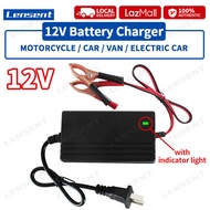 Lensent 12V Car Charger Battery Charger Maintainer Truck Motorcycle Smart Car Automatic Amp Volt Trickle Charger Lead Acid Battery 12 volts battery charger