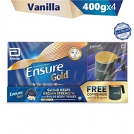 Abbott Ensure Gold Vanilla 1.6kg 【Free Glass Mug】(Adult Complete Nutrition)