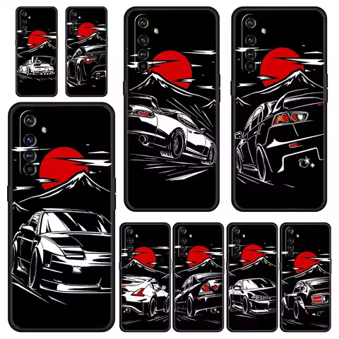 Japan JDM Sports Cars Male Men For Realme GT Neo2 3 Phone Case For Realme 9 8 7 6 GT2 Pro Plus 5G 8i