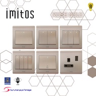 [IMITOS] Socket Switch HE Series - Rose Gold Inox Steel
