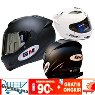 [BAYAR DITEMPAT]Helm GM Race Pro full face hitam doff White Original GM Race pro Tecnikal internasional Promo Helm Pria / Wanita Helm Sport Official GM Race