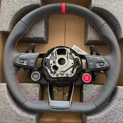 Customized Leather Car Steering Wheel For Audi A1 A3 8V 8P A4 B7 B8 B9 A5 B9 A6 C6 A7 C7 C8 A7 A8 B6
