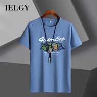 IELGY 【S-6XL】6 colors Cotton round neck men's T-shirt top loose plus size bottoming shirt