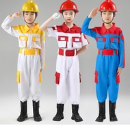 Children's Construction Worker Costume Role Play Engineer Toddler Experience Costume Lumberjack Perf