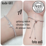 GELANG TANGAN PERAK ASLI 925 ANTI KARAT/GELANG PERAK/GELANG WANITA