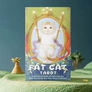 12 * 7cm Cute Fat Cat Tarot Board Game Card Game English Board Game Divination Fat Cat Tarot Tarot C