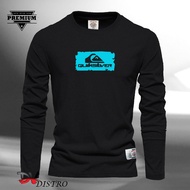 Cool Long Sleeve Quiksilver Block Text Sky Blue T-shirt Long Sleeve T-shirt / Latest Long Sleeve Dis