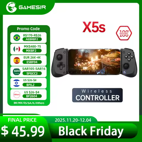 GameSir X5s New Wireless Stretching Gamepad Mobile Gaming Bluetooth Controller for IOS Android PC Sw