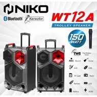 SPEAKER BLUETOOTH NIKO WT12A TROLLEY PORTABLE FREE MIC WIRELESS WT 12A