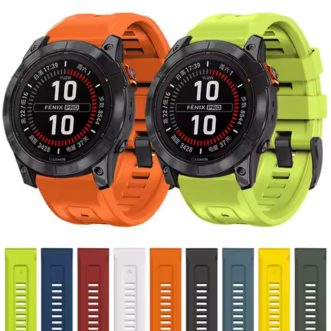 QuickFit 22mm 26mm Strap For Garmin Epix Gen 2 Silicone Band For Garmin Fenix 7 7X 5Plus 6XPro Endur