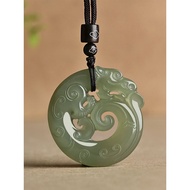 Hetian Jade Pixiu Jade Pendant Necklace Fortune Retro Style Unique Jade Pendant Men Women Style Jade