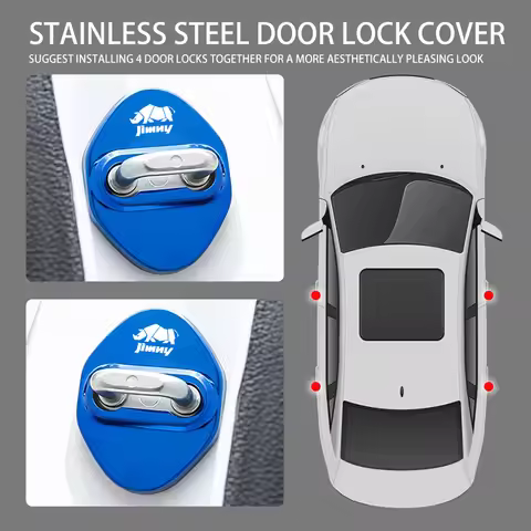Car Door Lock Buckle Protect Cover Shock Absorber Anti-collision Pad For Suzuki Grand Vitara Jimny S