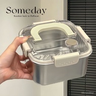 Urgent Shipping 316 Thickened Stainless Steel Lunch Box Fruit Bento Fresh-Keeping Sealed Food Grade 