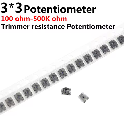 100PCS 3*3 Trimmer resistance Potentiometer Trimpot SMD 3X3 Adjustable Variable resistor 100 500 1K