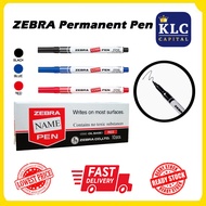 KLC CAPITAL Zebra Name Pen Oil Base Permanent Marker (Fine) Black/ Blue/ Red Zebra Marker