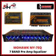 MOHAWK 7 Band Equalizer Amplifier MY SERIES ORANGE - MY.7EQ PRE AMP Car Audio Control SPEAKER WOOFER