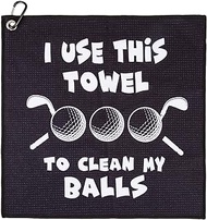 JYSILIYH Funny Golf Towel,Golf Towels for Men,Golf Towels for Golf Bags for Men,Golf Accessories for Men Funny,Funny Golf Gifts for Men Husband Boyfriend Dad,Golf Towel,Birthday for Golfers (Black A)