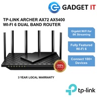 TP-LINK ARCHER AX72 AX5400 DUAL BAND WIFI 6 GIGABIT ROUTER(SUITABLE FOR UNIFI,MAXIS FIBRE AND TIME F