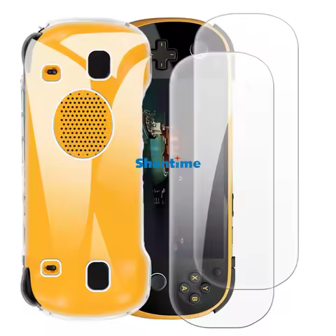 Soft Case + 2 Pack Tempered Glass Screen Protectors for Ayaneo Pocket FIT Full-Body Protection