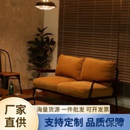 Iron Double Red Sofa Industrial Chair loft Retro Net Style Cafe Small Apartment Japanese American So
