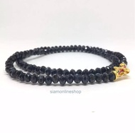 สร้อยคอหินนำโชค นิลแบบเหลี่ยม Onyx by siamonlineshop