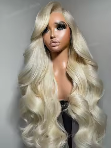 100% Human Hair Body Wave 13x6 Honey Blonde 613 Lace Front Wig HD 30 40 Inch 13x4 Lace Frontal Wigs 