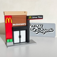 3D Printed McD o Drive Thru Display Stand Wall Mount Table Display for Spider-Man Happy Meal Figures