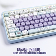 Party Rabbit PBT 140keys Keycaps/set Dye-Sublimation MOA Profile Custom Keycaps for Gateron Cherry M