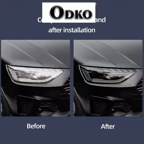 For Audi A3 A4 A5 A6 A7 A8 Q3 Q5 Q7 S3 S4 S5 Light Black Car Tint Lighthouse Tail Light Headlights F